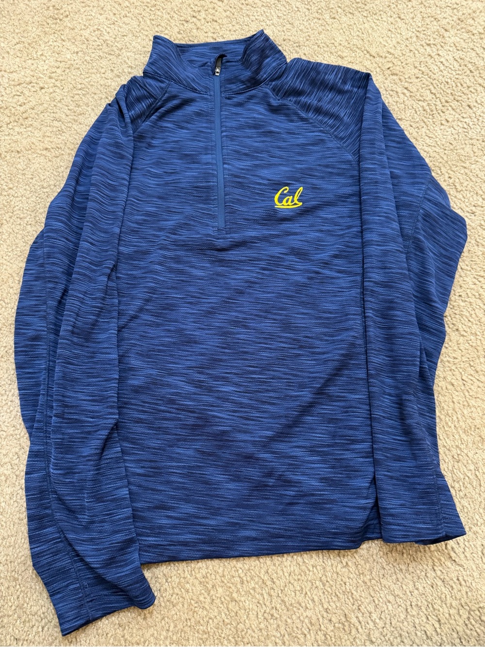 Levelwear Navy Athletic Half-Zip Pullover with Yellow Accent